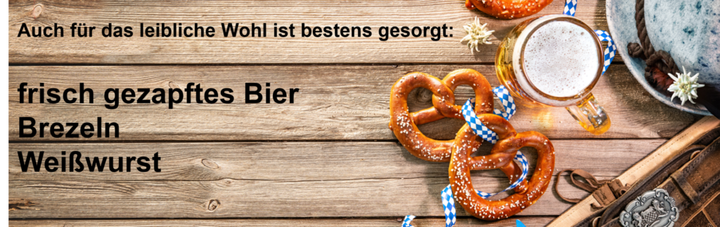 Frisch gezapftes Bier, Brezeln, Weißwurst