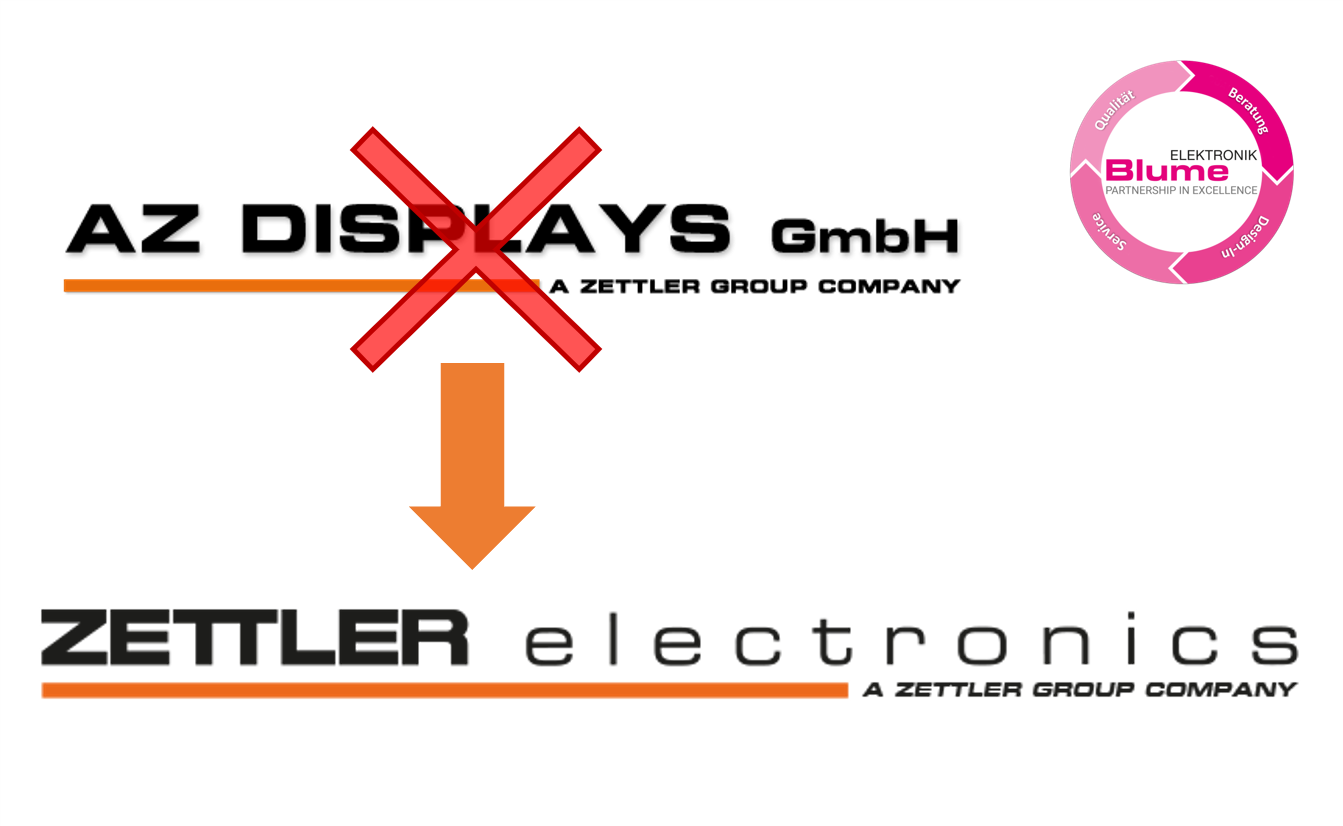 Zusammenführung AZ Displays GmbH und ZETTLER Electronics GmbH Blume