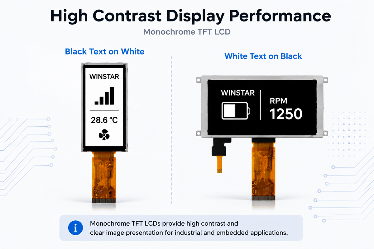 high-contrast-monochrome-tft-display